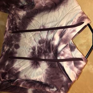 Cropped tie dye hoodie